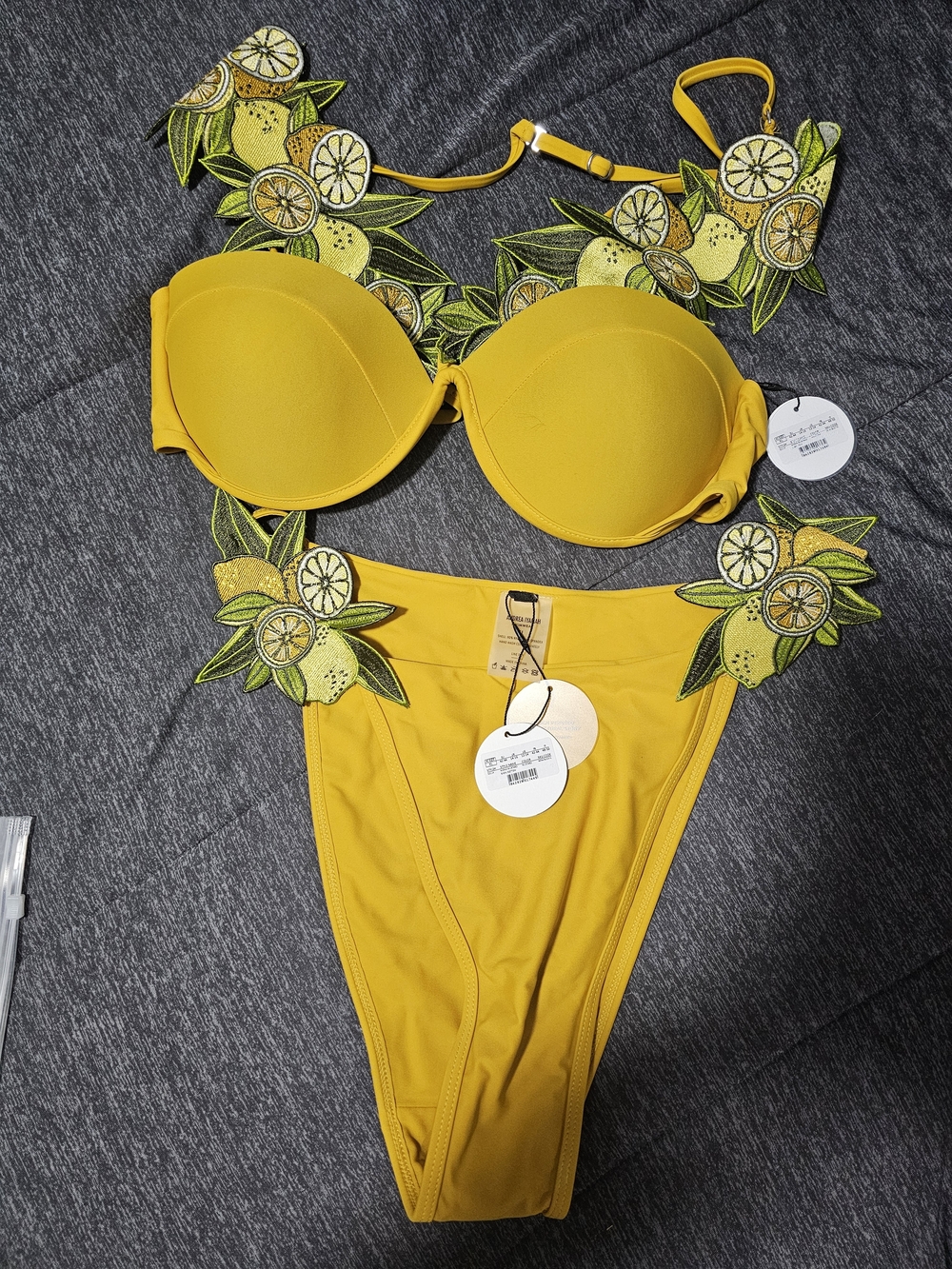 Andrea Iyanama lemon swimsuit set size XL